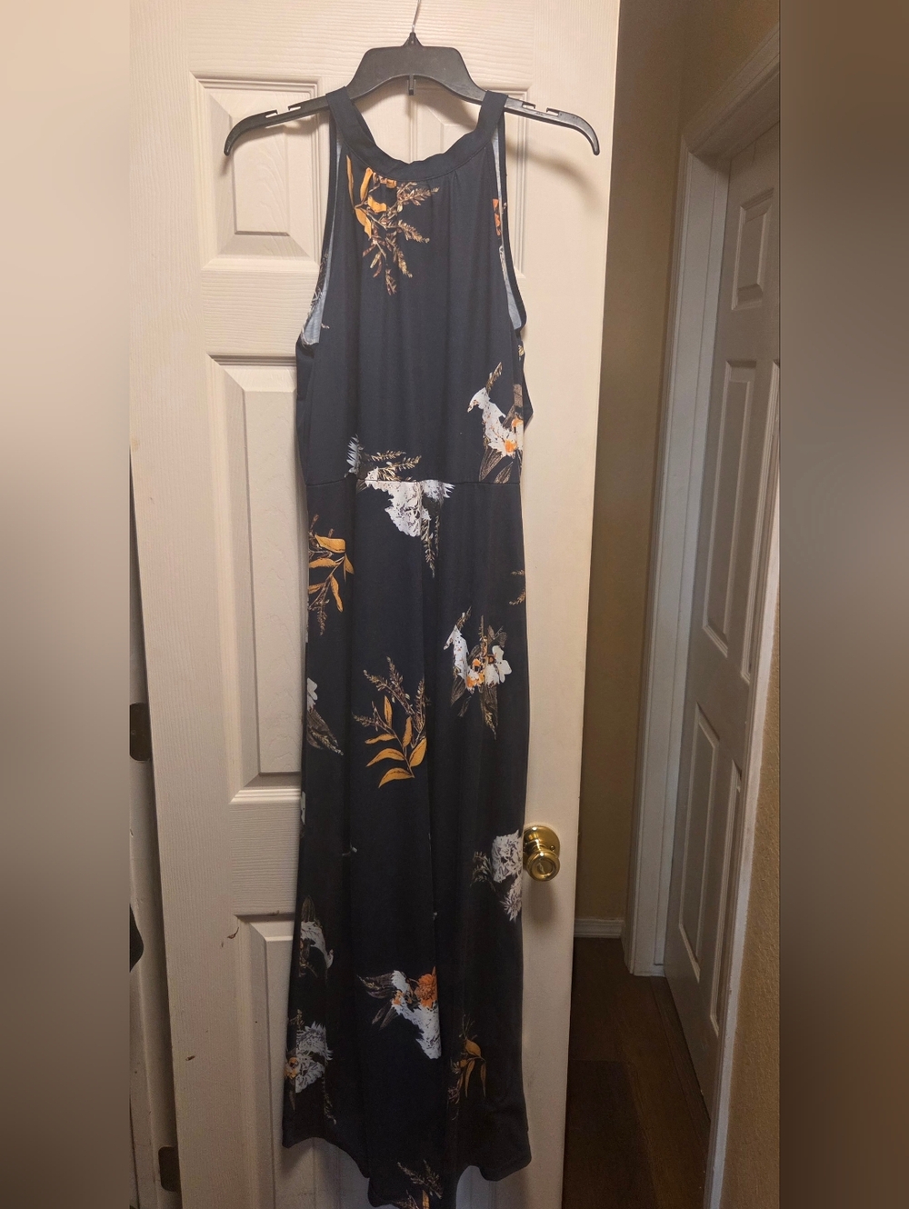 Navy Floral Maxi Dress